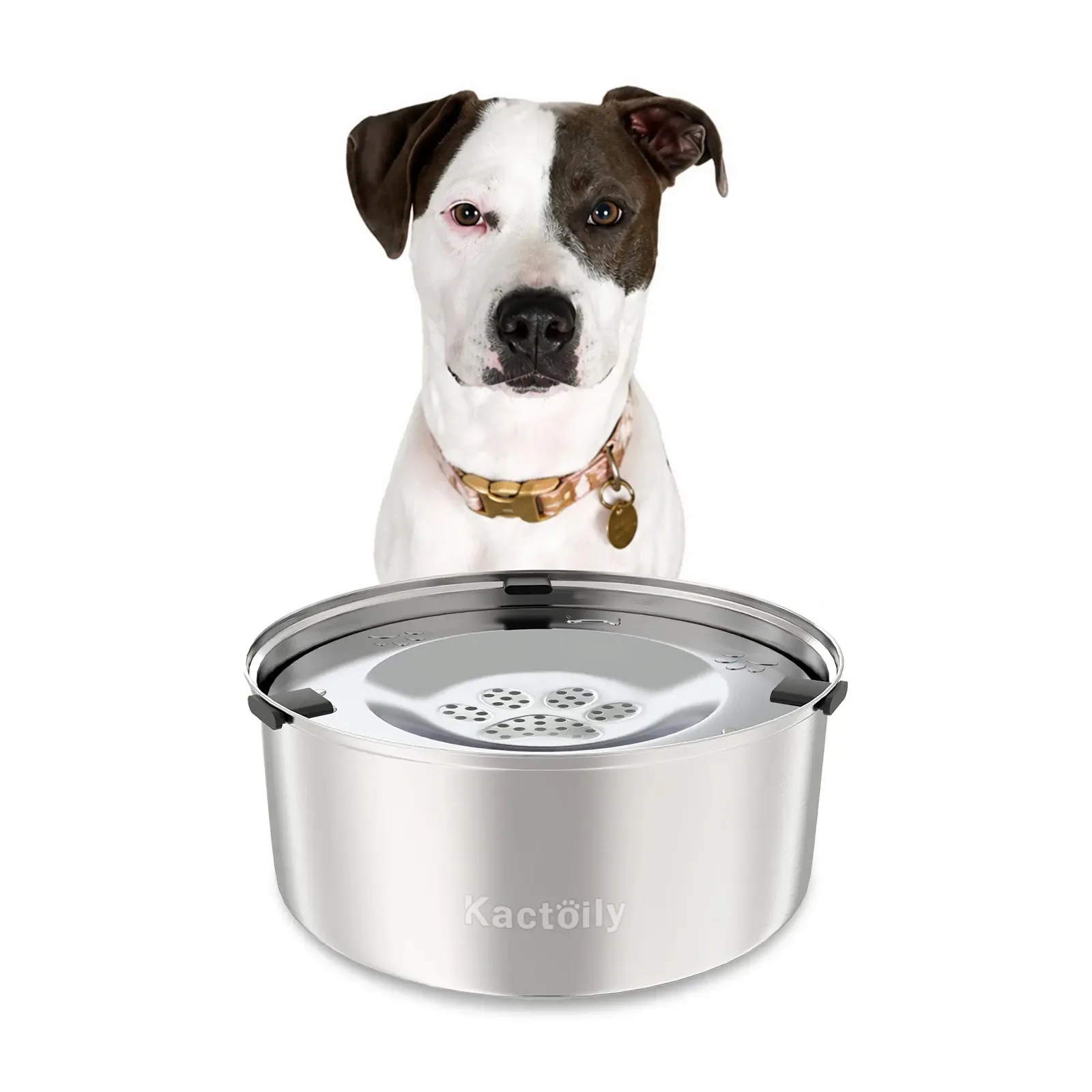 3L Stainless-Steel Slow-Drinking Dog Water Bowl detail 3
