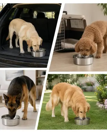 3L Stainless-Steel Slow-Drinking Dog Water Bowl
