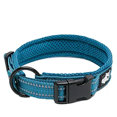 Soft Reflective Padded Nylon Dog Collar