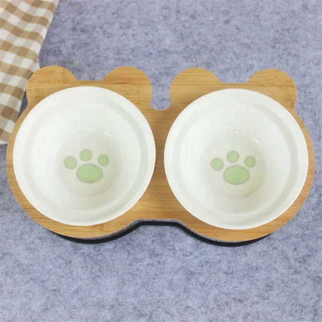 Double Ceramic Dog Bowl Set view 30
