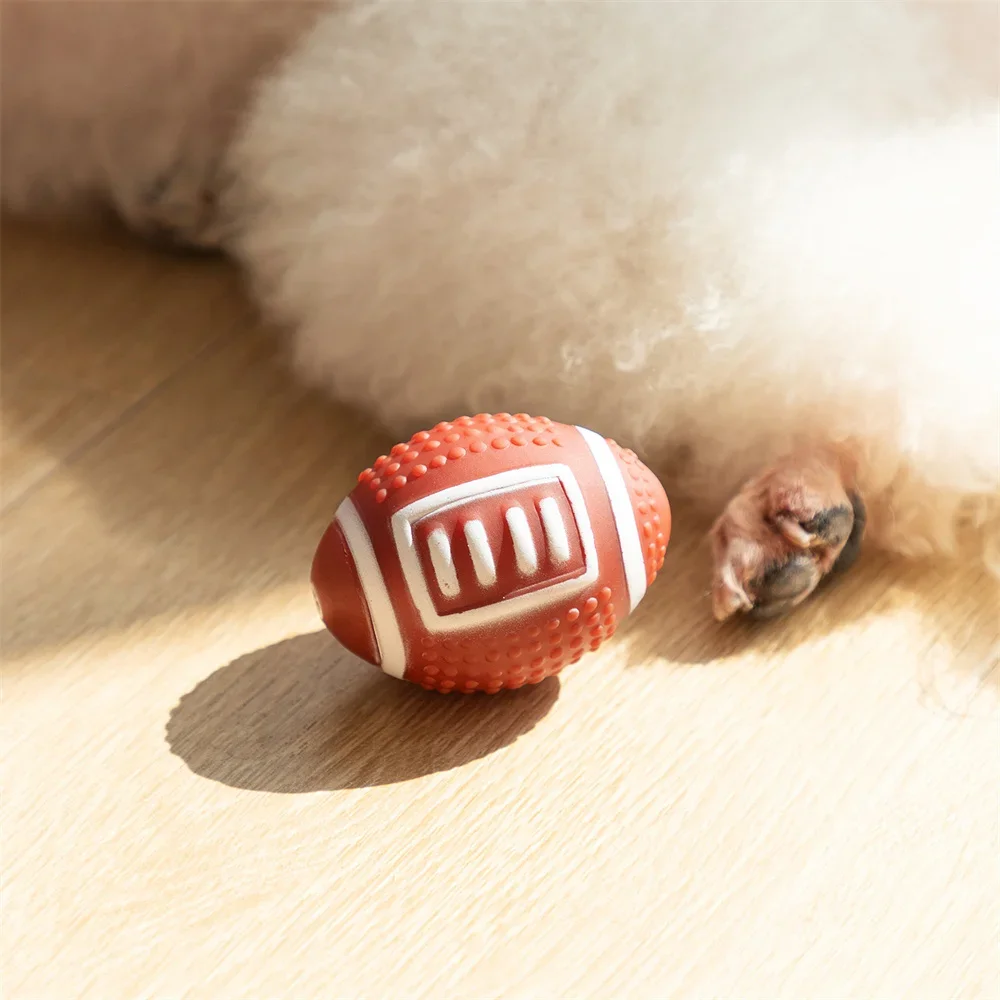 Squeaky Rugby Dog Ball — view 2