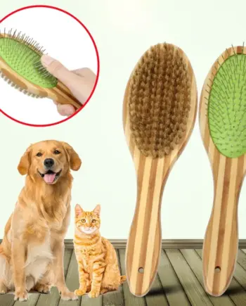 Double-Sided Bamboo Dog Grooming Brush