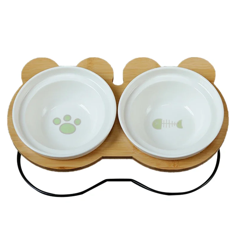 Double Ceramic Dog Bowl Set view 5
