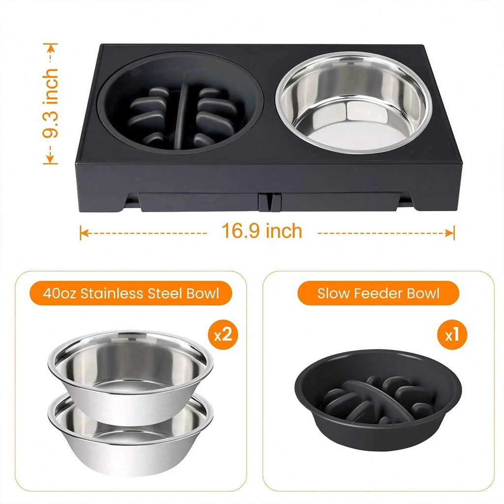 Adjustable Stainless-Steel Dog Feeding Station detail 4