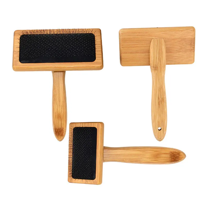 Bamboo Dog Grooming Brush view 3