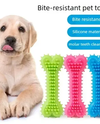 Rubber Bone-Shaped Dog Chew Toy — view 2