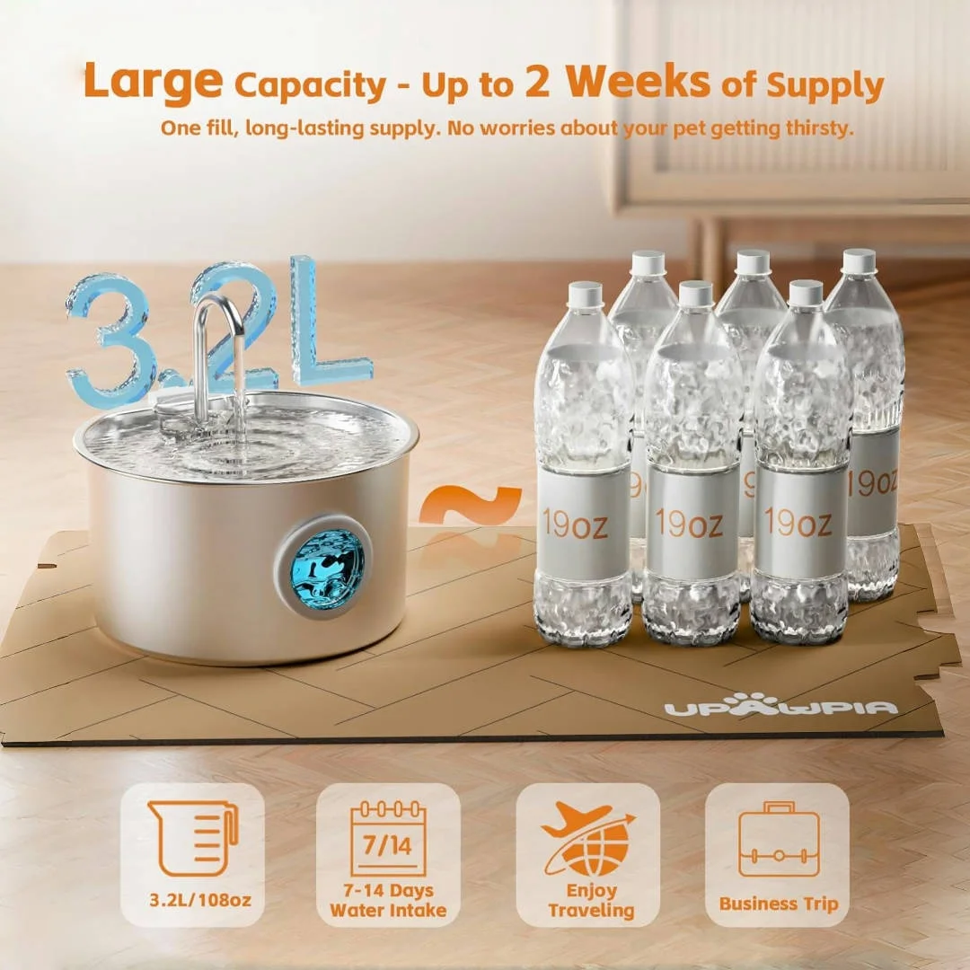 Stainless-Steel Dog Water Fountain - Image 3