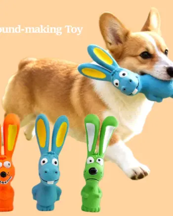Natural-Latex Rabbit Squeaker Dog Toy