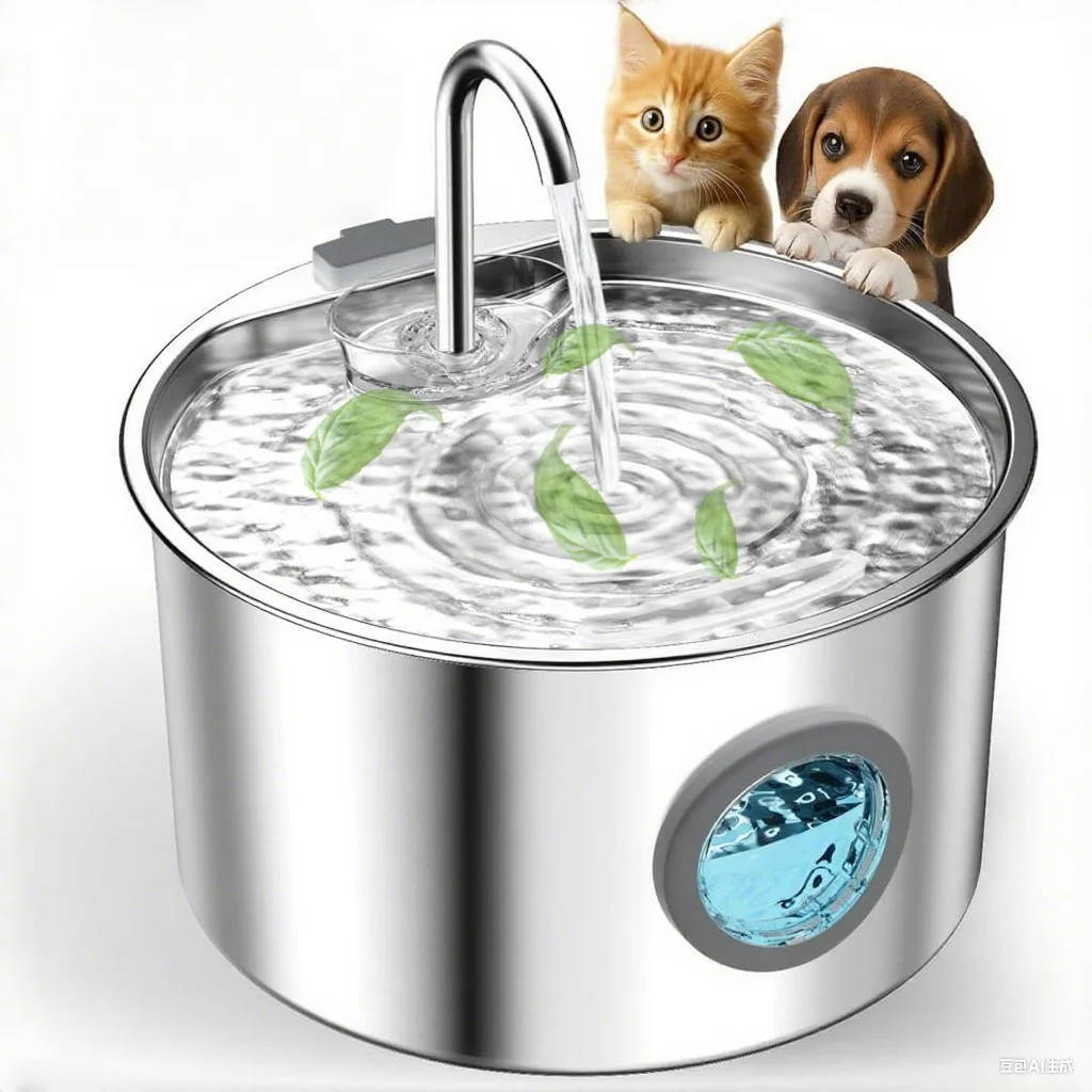 Stainless-Steel Dog Water Fountain