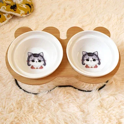 Double Ceramic Dog Bowl Set view 28