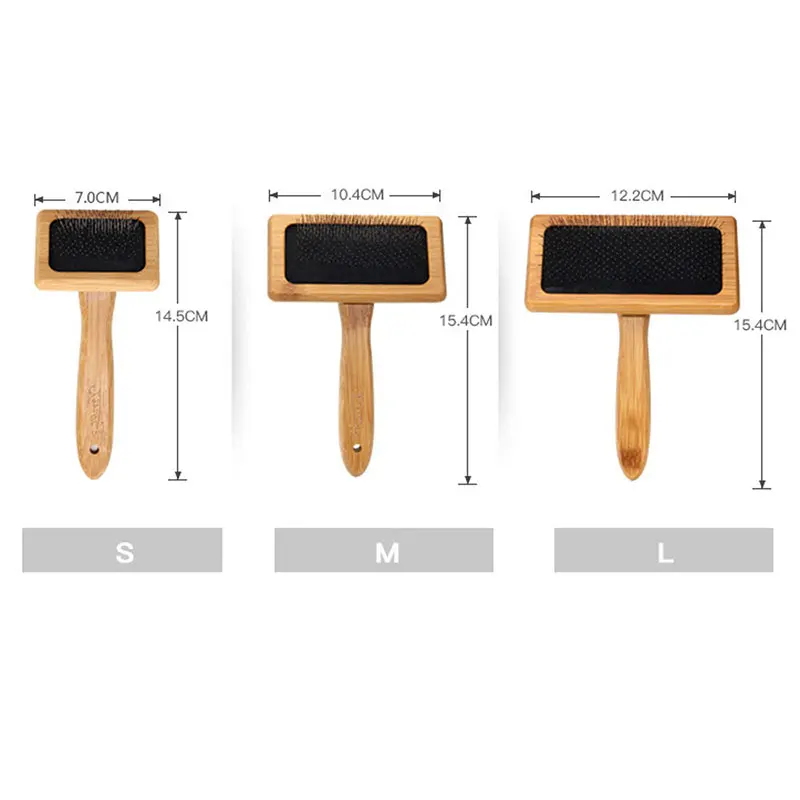 Bamboo Dog Grooming Brush view 2