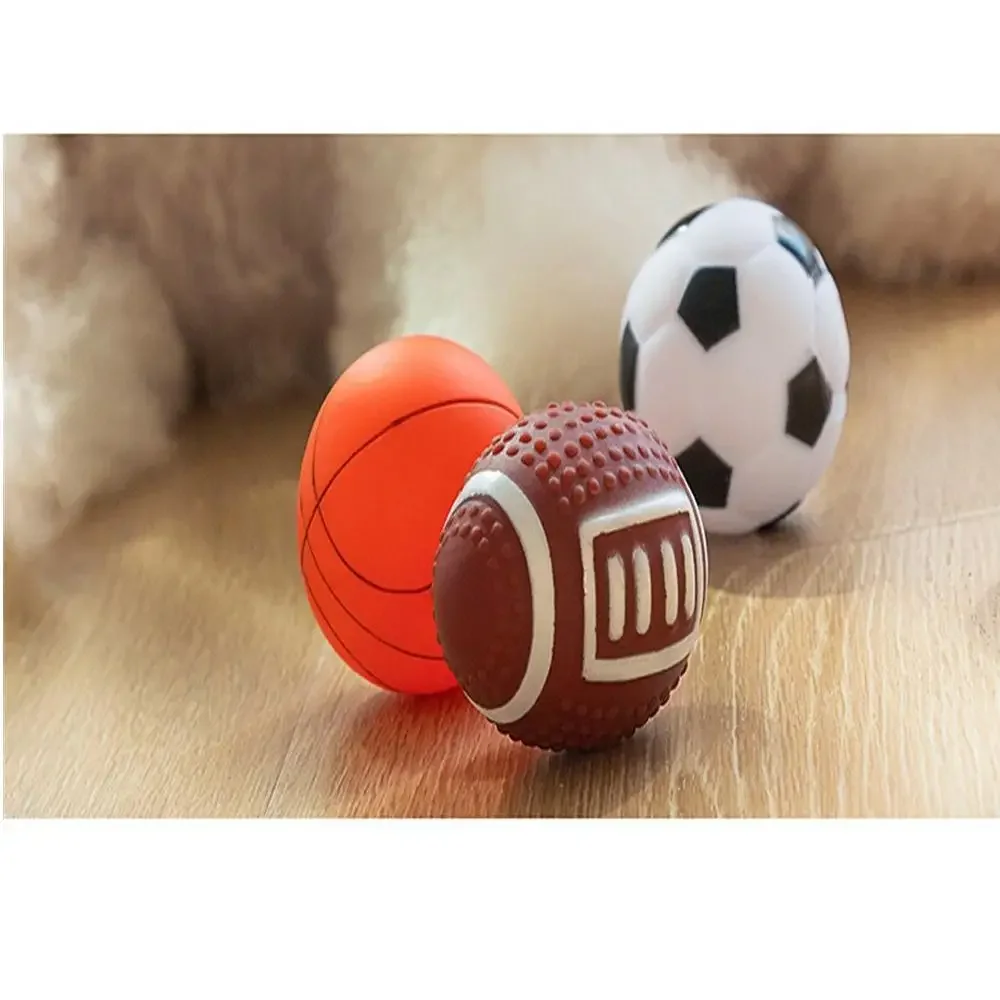 Squeaky Rugby Dog Ball — view 3