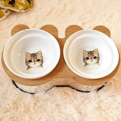 Double Ceramic Dog Bowl Set view 15