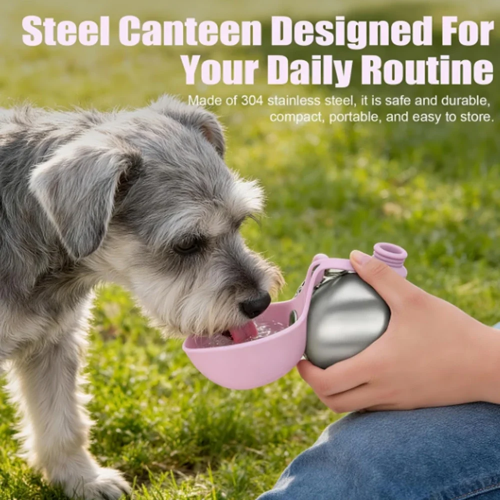304 Stainless-Steel Dog Travel Water Bottle