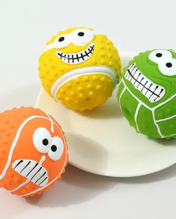 Smiley Latex Squeaker Ball for Dogs — view 5