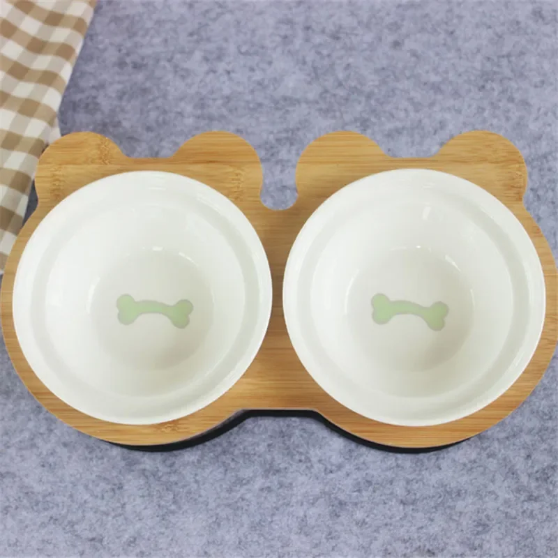 Double Ceramic Dog Bowl Set view 10