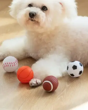 Squeaky Rugby Dog Ball — view 1