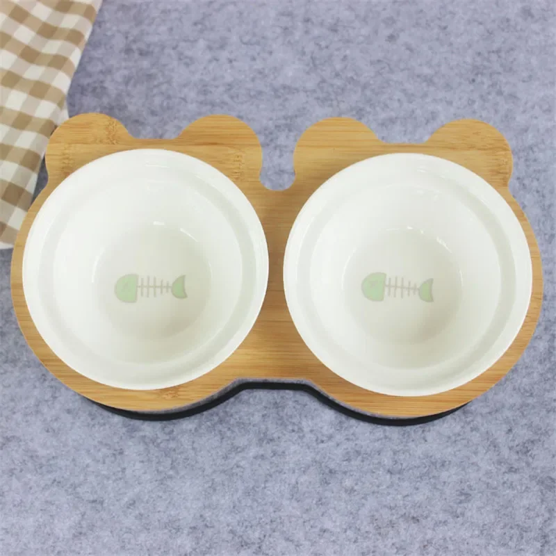 Double Ceramic Dog Bowl Set view 16