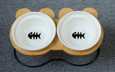 Double Ceramic Dog Bowl Set view 13