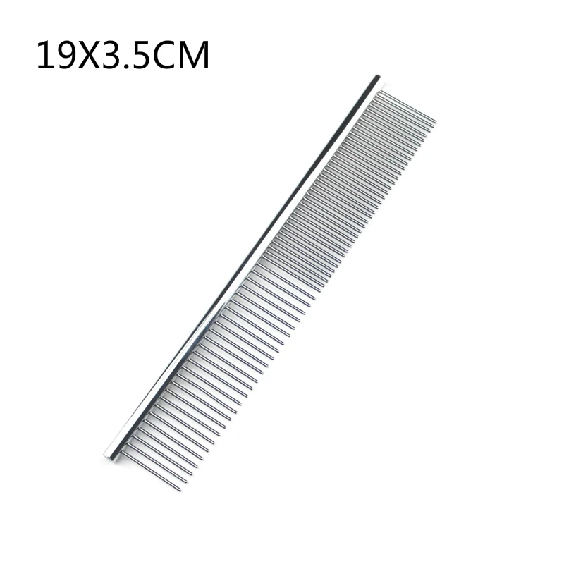 Stainless-steel long-coat dog comb view 7
