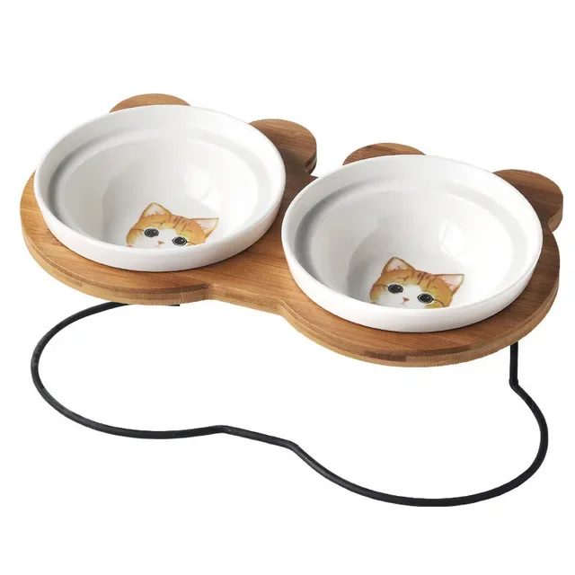 Double Ceramic Dog Bowl Set view 17