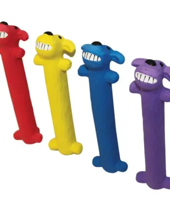 Latex loofa squeaker dog toy