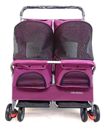 Twin-Seat Dog Travel Stroller