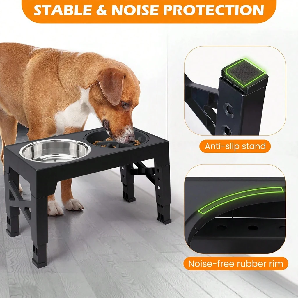 Adjustable Stainless-Steel Dog Feeding Station detail 6